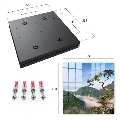 Wall mounted key cabinet Mountain landscape with snow-capped mountains