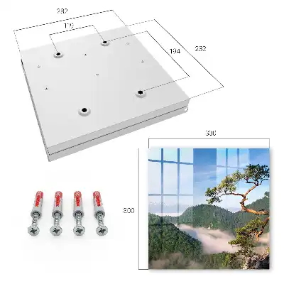 Wall mounted key cabinet Mountain landscape with snow-capped mountains