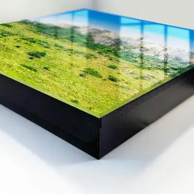 Wall mounted key cabinet Stone castle with blue sky