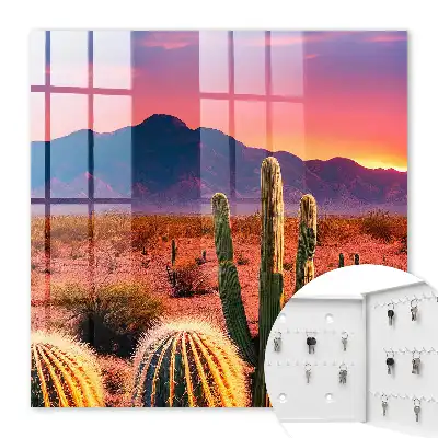 Key cabinet Desert West with Cacti