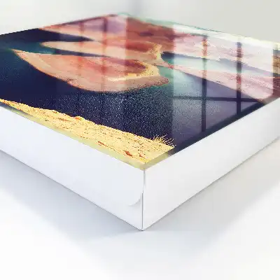 Wall mounted key box Rocks and calm water