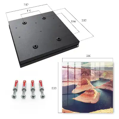 Wall mounted key box Rocks and calm water