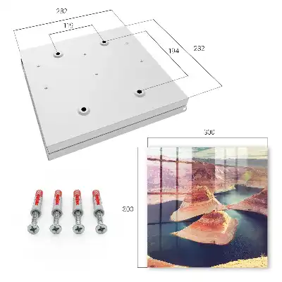Wall mounted key box Rocks and calm water