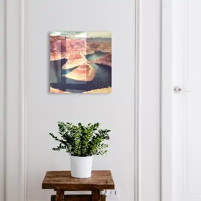 Wall mounted key box Rocks and calm water