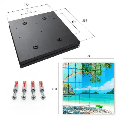 Wall mounted key cabinet Tropical paradise sea green
