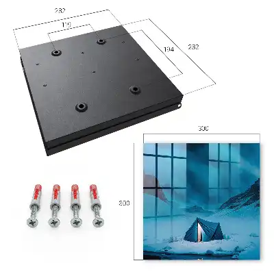 Key box for home Blue night with a lit tent