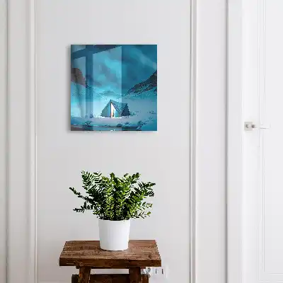 Key box for home Blue night with a lit tent