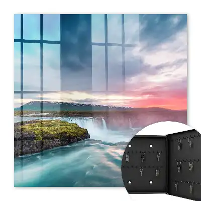 Wall mounted key cabinet The power of nature rock cliffs