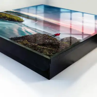 Wall mounted key cabinet The power of nature rock cliffs