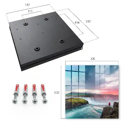 Wall mounted key cabinet The power of nature rock cliffs
