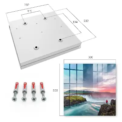 Wall mounted key cabinet The power of nature rock cliffs