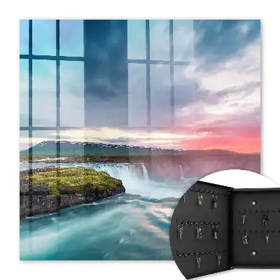 Wall mounted key cabinet The power of nature rock cliffs