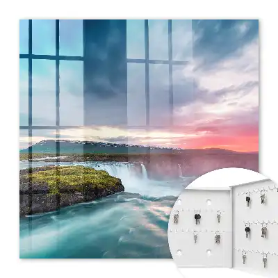 Wall mounted key cabinet The power of nature rock cliffs