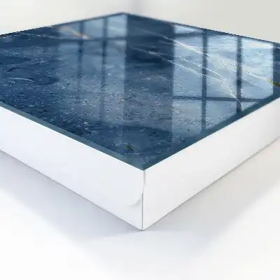 Blue Marble Key Cabinet with Subtle Lines