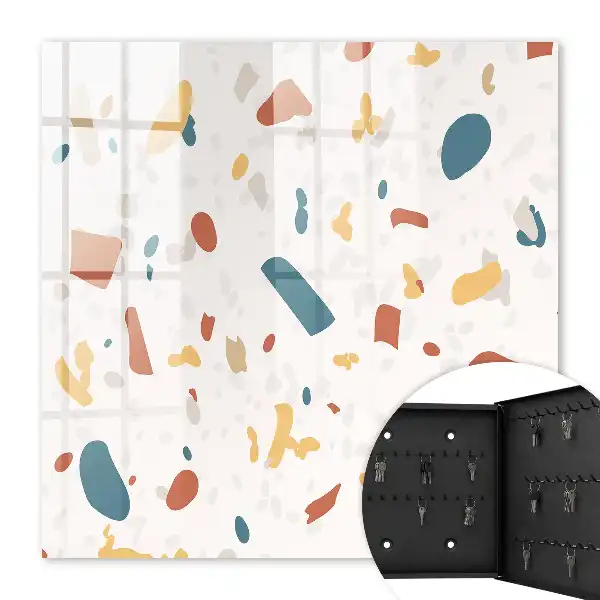 Decorative key box Abstract composition with dynamic shapes