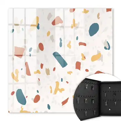 Decorative key box Abstract composition with dynamic shapes