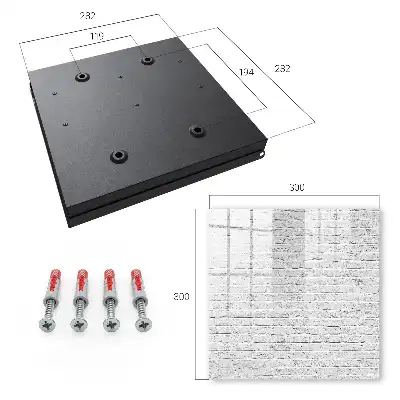 Wall mounted key cabinet Brick wall with a rough texture