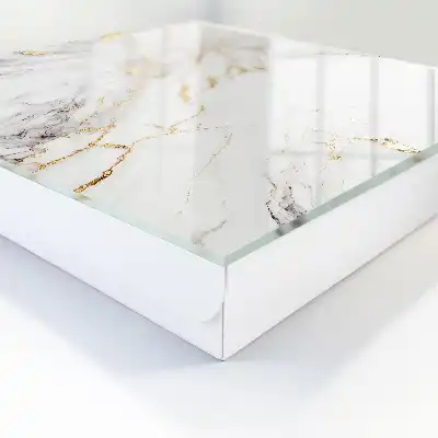 Marble Elegance Wall Mounted Key Box with Veining Patterns
