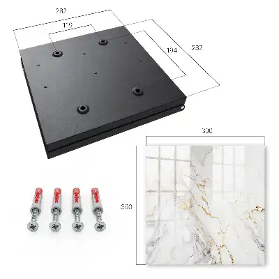 Marble Elegance Wall Mounted Key Box with Veining Patterns
