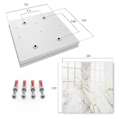 Marble Elegance Wall Mounted Key Box with Veining Patterns