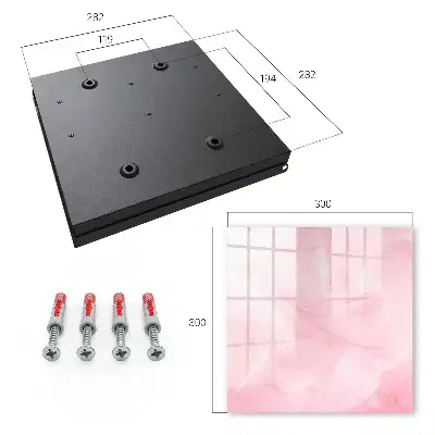 Wall mounted key box Pink feather decoration