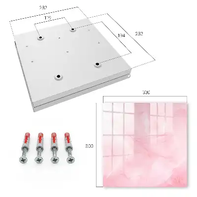 Wall mounted key box Pink feather decoration