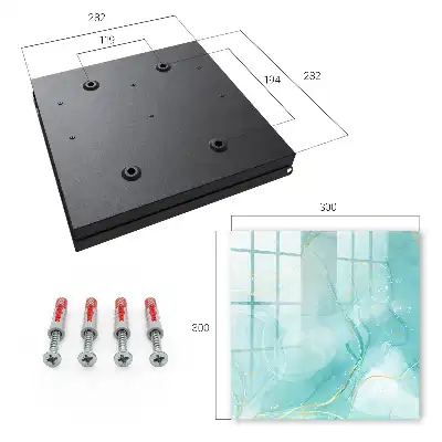 Wall mounted key cabinet Turquoise elegance with drops and lines