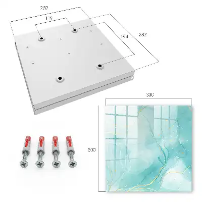 Wall mounted key cabinet Turquoise elegance with drops and lines