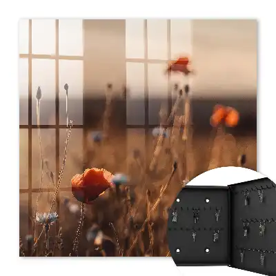 Fields of Poppies Wall Mounted Key Box