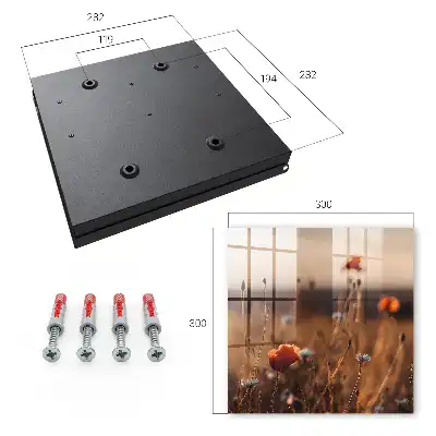 Wall mounted key box Fields of poppies at -
