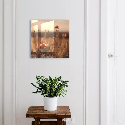 Fields of Poppies Wall Mounted Key Box