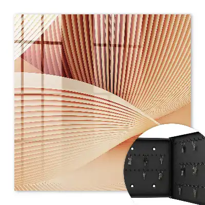 Key box for home Abstract waves of cream and beige tones