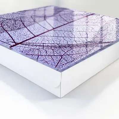 Decorative key box Purple leaf structure in the background
