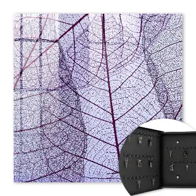Decorative key box Purple leaf structure in the background