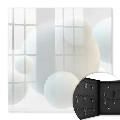 Wall mounted key cabinet Delicate balls are balling up