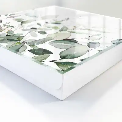 Key box for home Green elegance harmony leaves