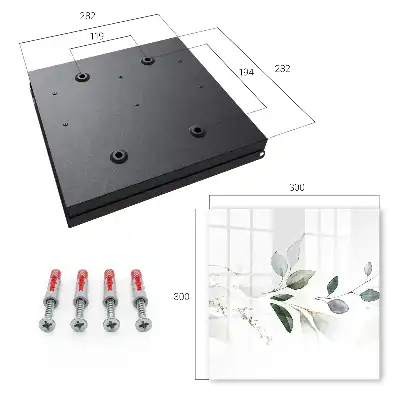 Decorative key box Watercolor leaves in white pastels