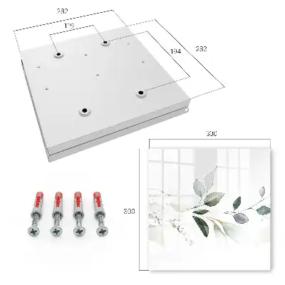 Decorative key box Watercolor leaves in white pastels