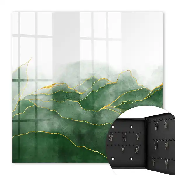 green hills watercolor style