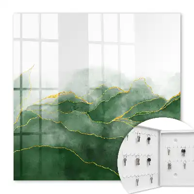 green hills watercolor style