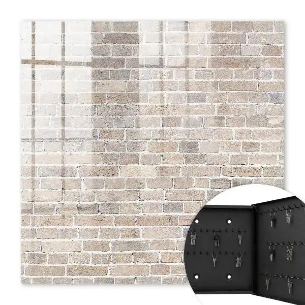 Wall mounted key box Brick beige and gray composition