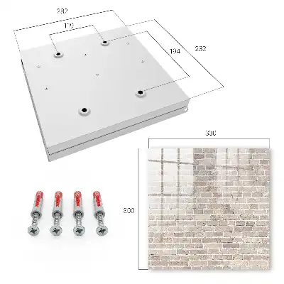 Wall mounted key box Brick beige and gray composition