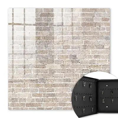 Wall mounted key box Brick beige and gray composition