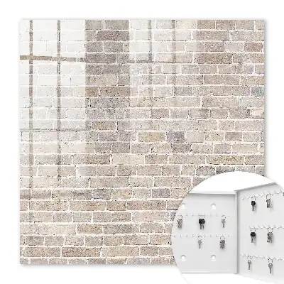 Wall mounted key box Brick beige and gray composition