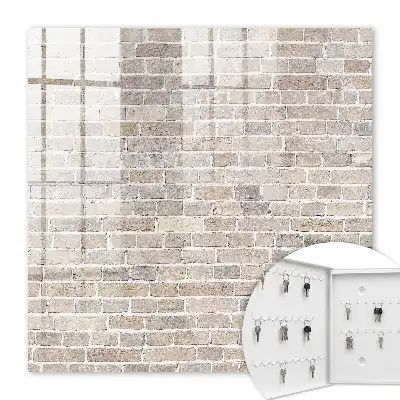 Wall mounted key box Brick beige and gray composition