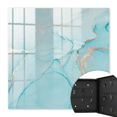 Decorative Blue Dreams Key Box with Subtle Lines