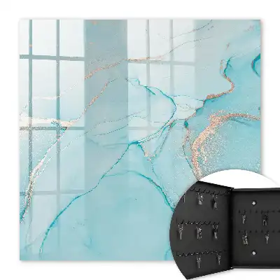 Decorative key box Blue dreams subtle lines