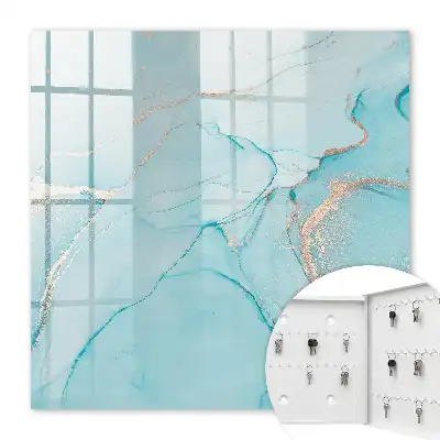 Decorative Blue Dreams Key Box with Subtle Lines