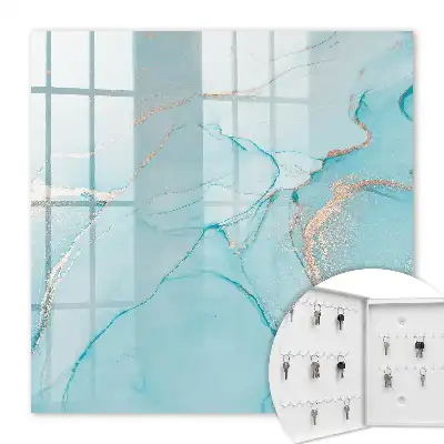 Decorative Blue Dreams Key Box with Subtle Lines