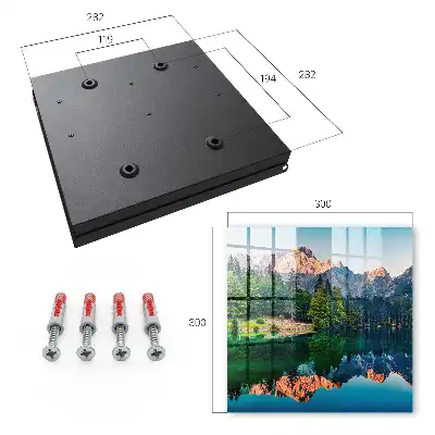 Wall mounted key box Mountain landscape around the lake